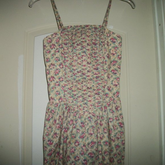 SWEETIEPIE COQUETTE FARM PRAIRIE VINTAGE TINY PLEATS BODICE FLORALS  SUNDR SM - Picture 2 of 6